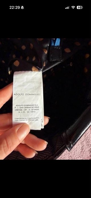 Bolso Adolfo Dominguez Azul y Negro