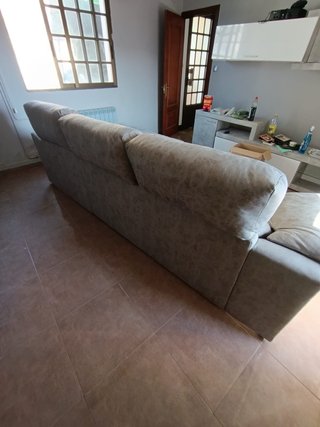 Sofá modular beige y gris