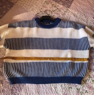Jersey de rayas azul y blanco