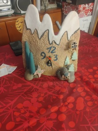 Reloj Infantil de Pared con Diseño de Montaña