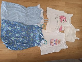 2 Vestidos, 2 Camisetas Niña y Top