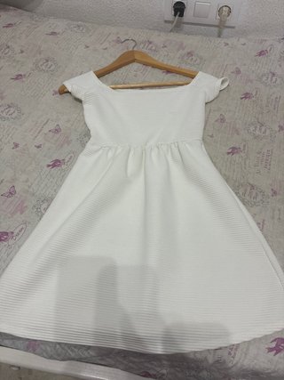 Vestido Bershka blanco talla XS