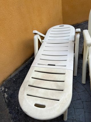 2 Tumbonas y 2 Sillones Reclinables Jardín