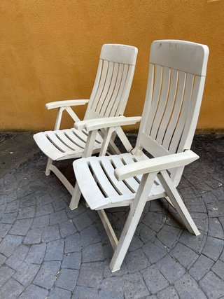 2 Tumbonas y 2 Sillones Reclinables Jardín