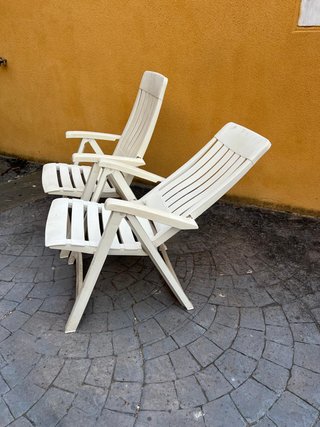 2 Tumbonas y 2 Sillones Reclinables Jardín