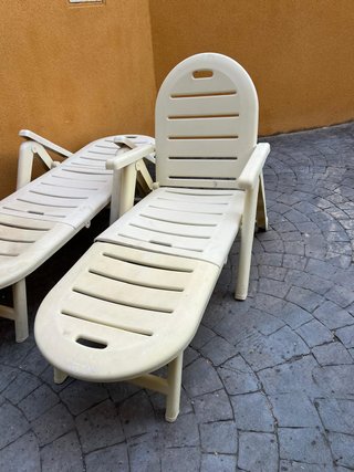 2 Tumbonas y 2 Sillones Reclinables Jardín