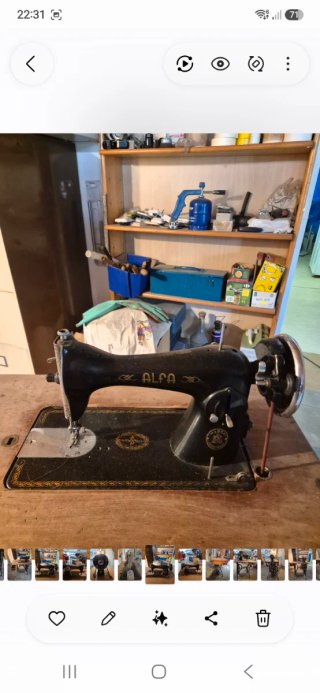 Máquina de coser antigua Alfa SINGER