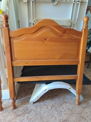 2 Cabeceros de Madera Maciza 80cm Estilo provenzal