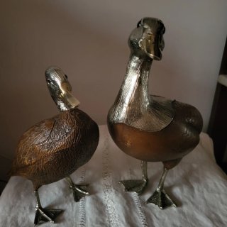 Pareja de Patos firma Elli Malevolti Años 70