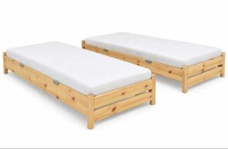 Camas Apilables Ikea de Madera con Colchones