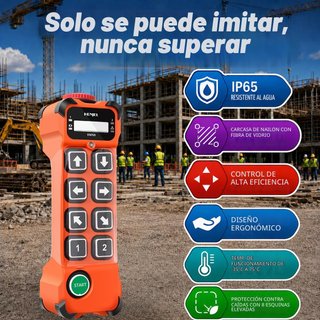 Mando Inalámbrico Grua 110-460V 8 Canales doble