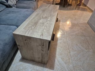 Mueble TV Ikea Madera y Cristal