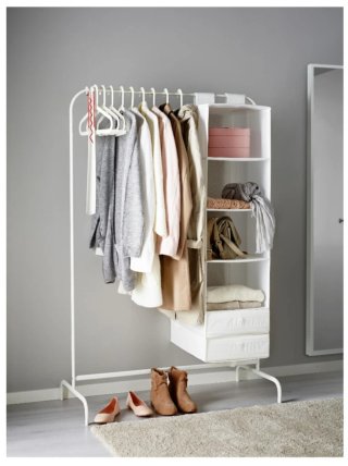 Burro Perchero Ikea MULIG Blanco