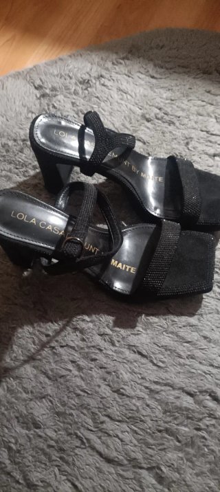 Sandalias Lola Casademunt Negras Tacon
