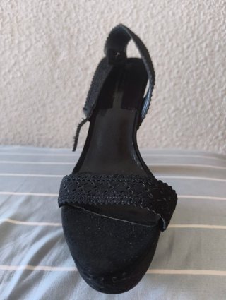 Sandalias de tacón negras