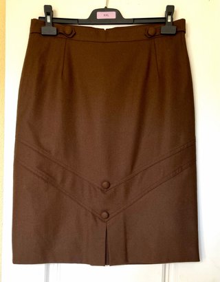 Falda marrón elegante XXL