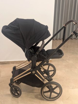 Cochecito Cybex Priam Negro y Rose Gold