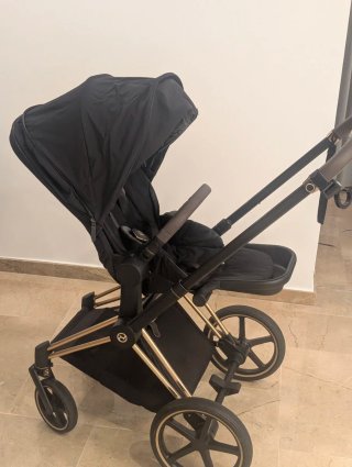 Cochecito Cybex Priam Negro y Rose Gold