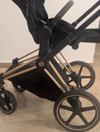 Cochecito Cybex Priam Negro y Rose Gold