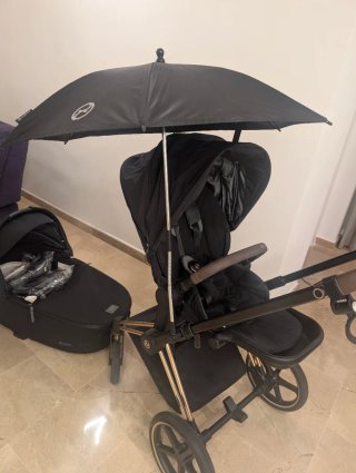 Cochecito Cybex Priam Negro y Rose Gold