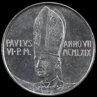 100 LIRAS VATICANO 1969 MONEDA AUTÉNTICA