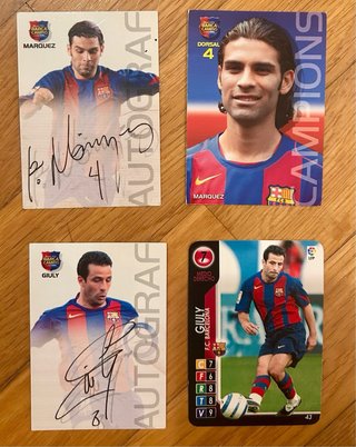 Lote Cromos FC Barcelona autógrafos