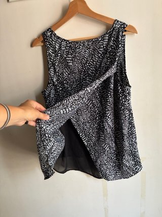 Blusa de tirantes estampada