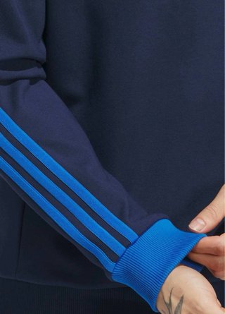 Sudadera Adidas Azul y Negra Media Cremallera