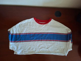 Top Bershka rayas azul blanco