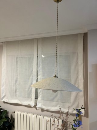 Lámpara colgante metal y hormigón de carbono