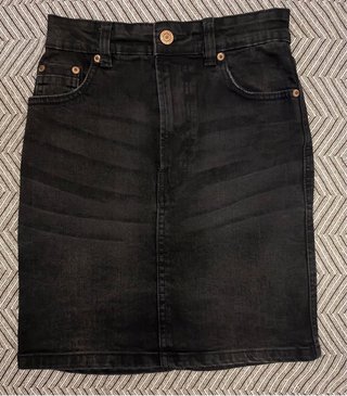 Falda Vaquera Negra Talla 32