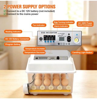 Incubadora para 16 huevos