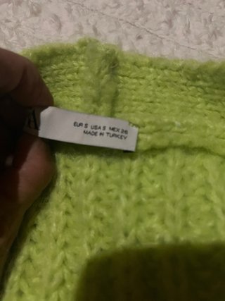 Chaqueta de lana Zara verde