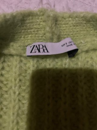 Chaqueta de lana Zara verde