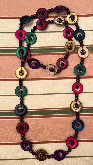 Lote 3 collares largos de madera