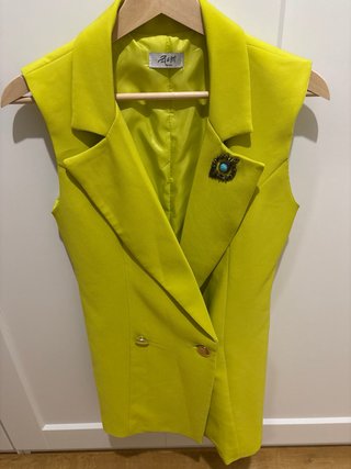 Chaleco Largo Verde Glam