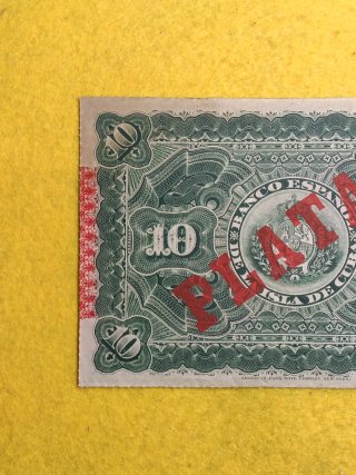 Billete 10 Pesos El Banco Español de la Isla Cuba