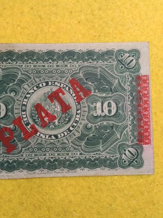 Billete 10 Pesos El Banco Español de la Isla Cuba