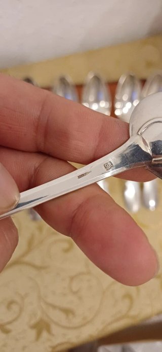 Estuche de 6 Cucharas de Mesa Antiguas