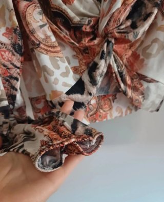 Blusa estampada manga longa