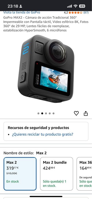 GoPro Max 2 Cámara 360