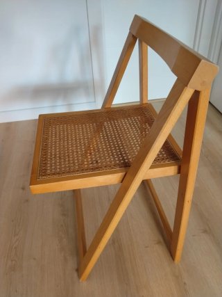 Silla Plegable Gascon de Madera y Rejilla