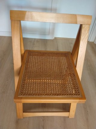 Silla Plegable Gascon de Madera y Rejilla