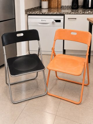 2 Sillas Plegables Metal/Plástico