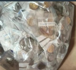 2kg Moneda, billetes y 5 carteras antiguas  ESPAÑA