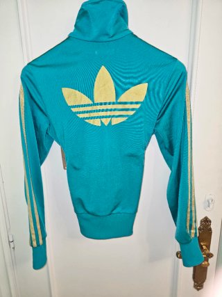 Sudadera Adidas Teal y Dorado