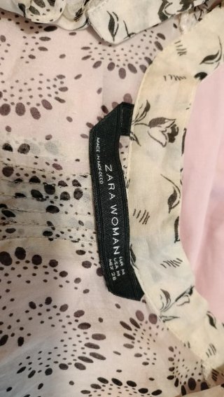 Blusa Zara Estampada Volantes