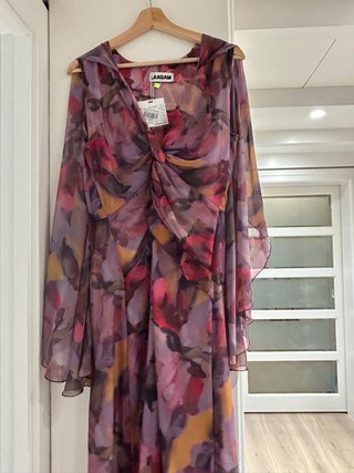 Vestido fiesta LAAGAM talla única estampado