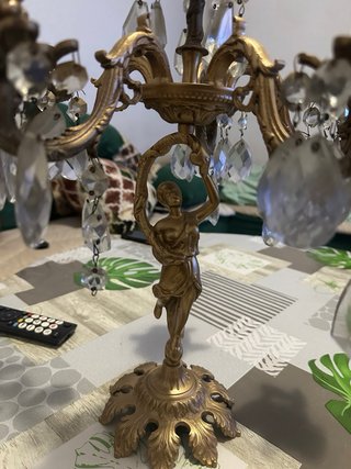 Candelabro Bronce Antiguo