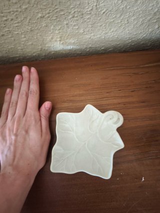 Platito decorativo con forma de hoja